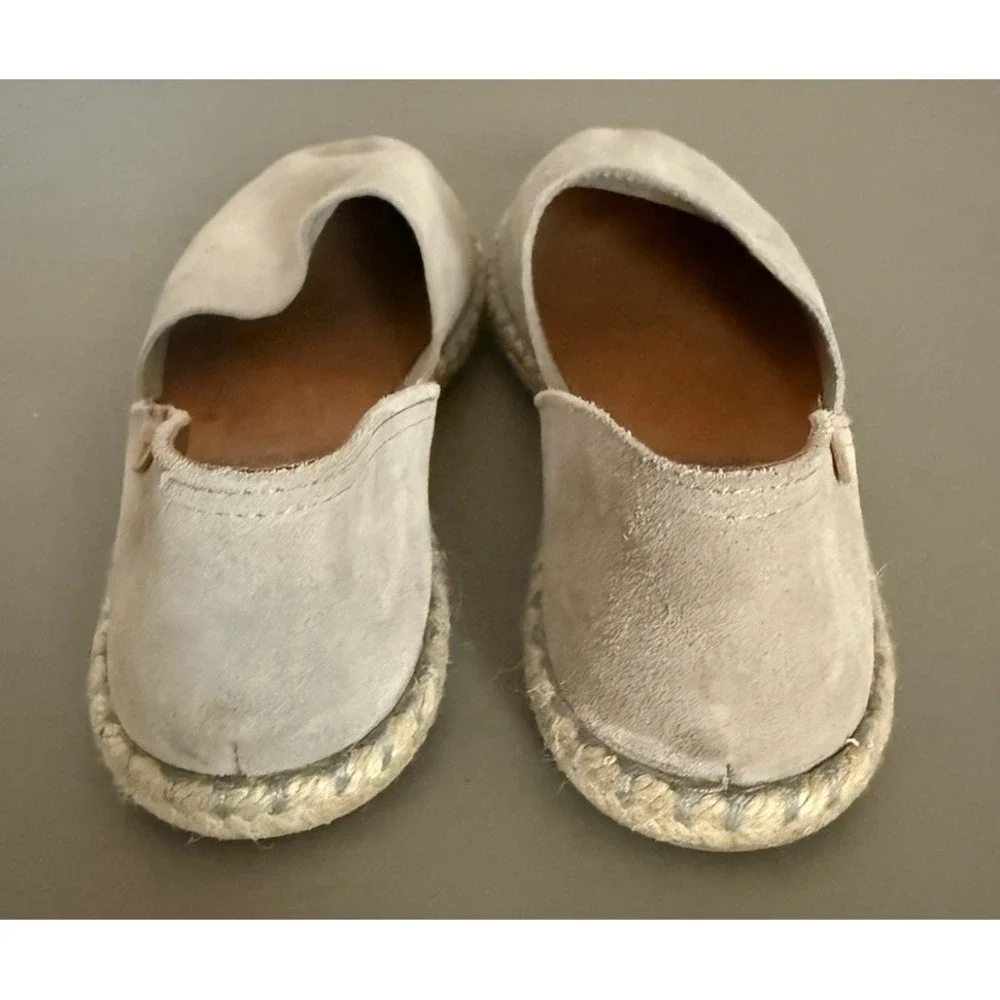 Verbenas Carmen Gray Suede‎ Espadrilles Slip-On Shoes Women's Size 9 EU 40